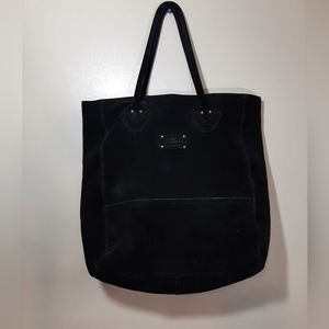 LL Bean Freeport Maine black Leather tote purse